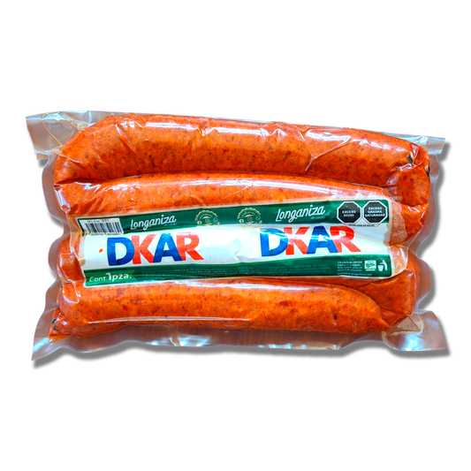 Longaniza de cerdo DKAR paquete con 2 pz de aprox. 600 grs cada una